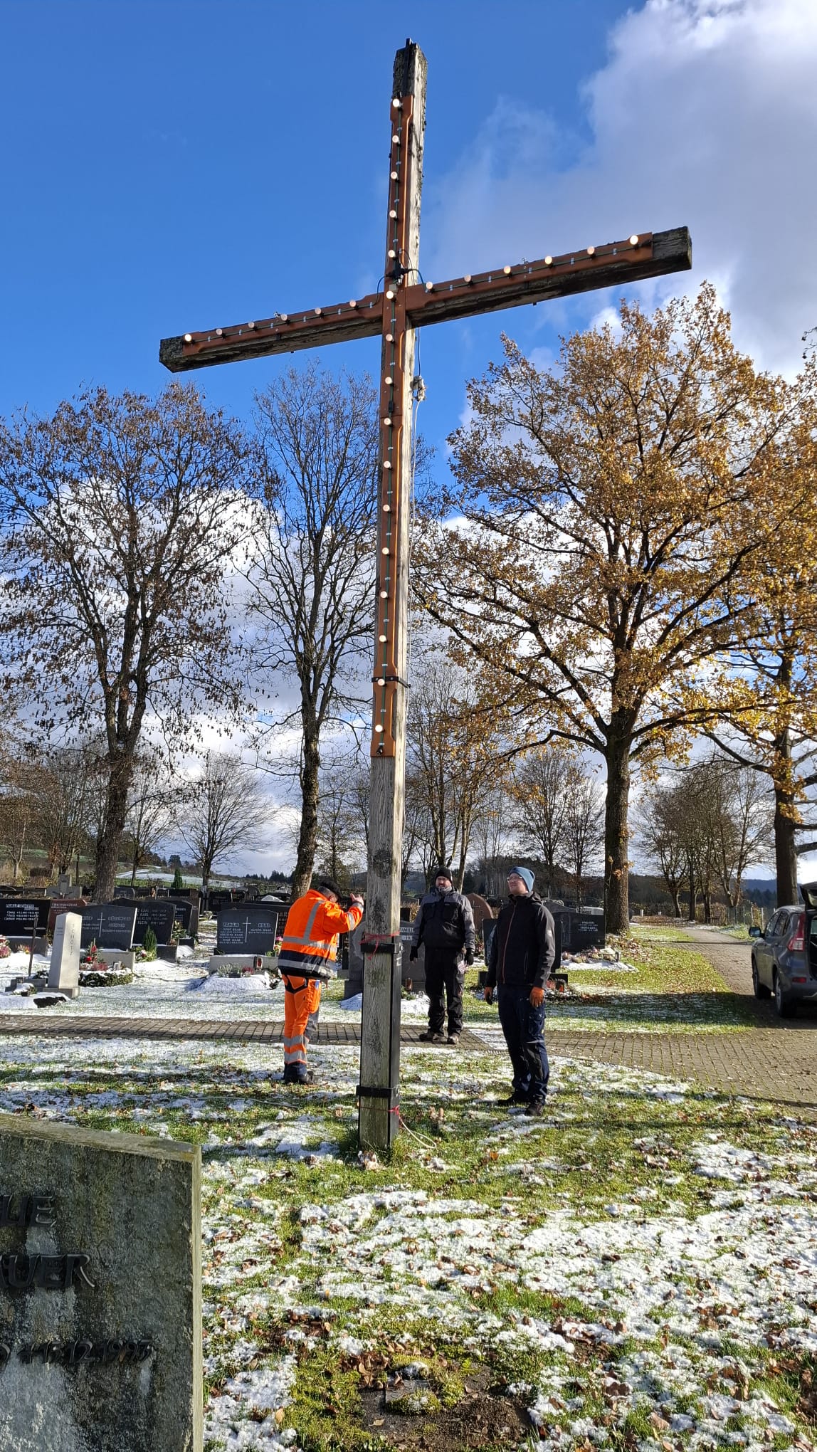 Friedhofsbeleuchtung Aufbau